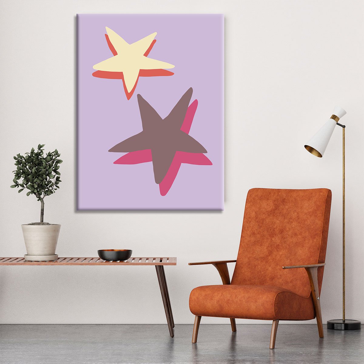 Lilac Star Canvas Print or Poster - Canvas Art Rocks - 6