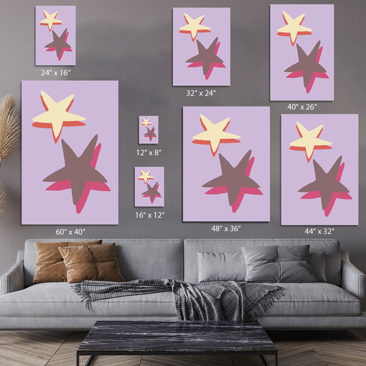 Lilac Star Canvas Print or Poster - Canvas Art Rocks - 7