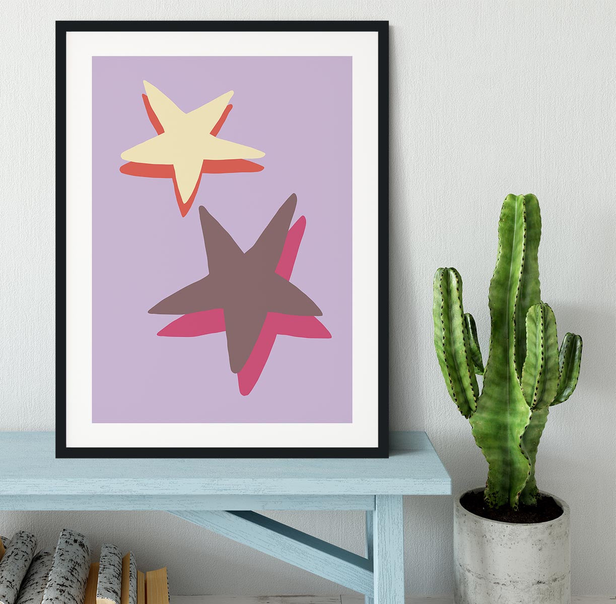 Lilac Star Framed Print - 1x - 1