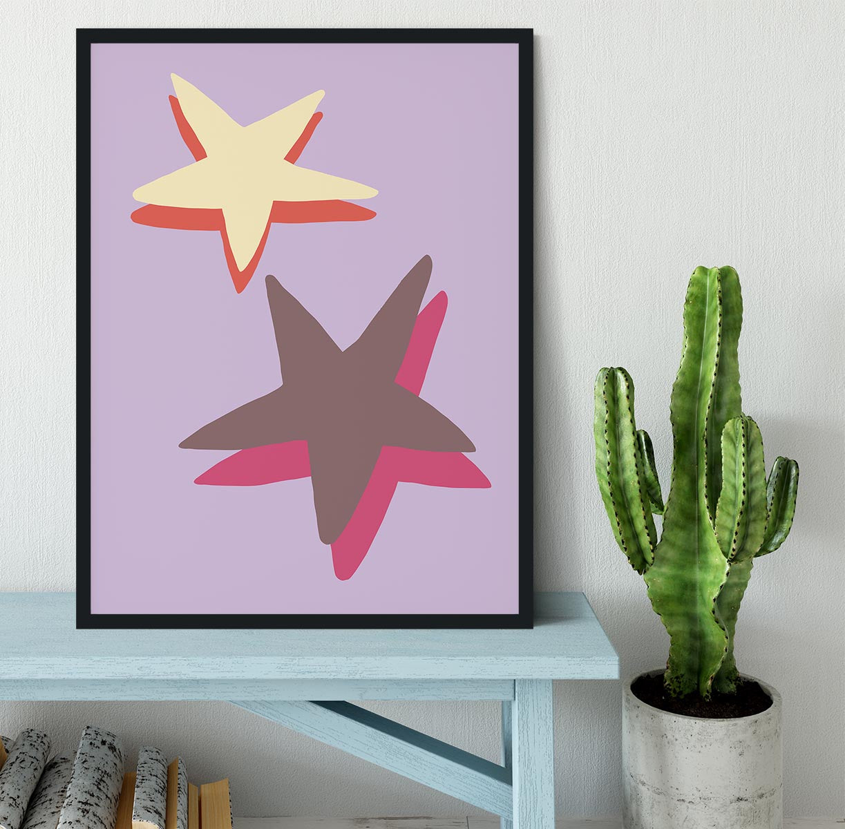 Lilac Star Framed Print - 1x - 2