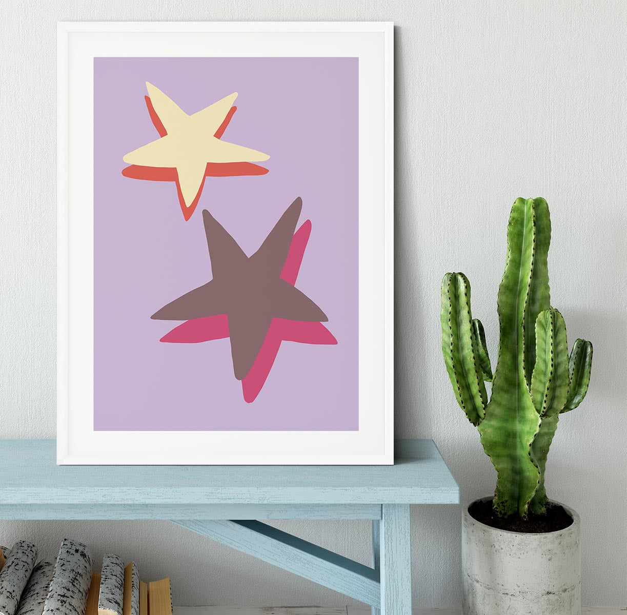 Lilac Star Framed Print - 1x - 5