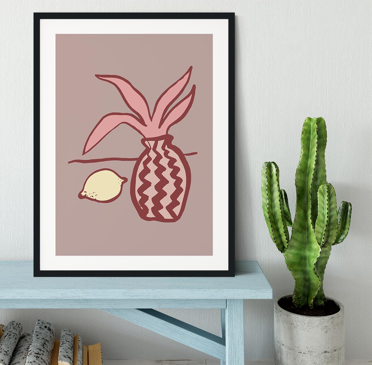Pink Lemon Framed Print - Canvas Art Rocks - 1