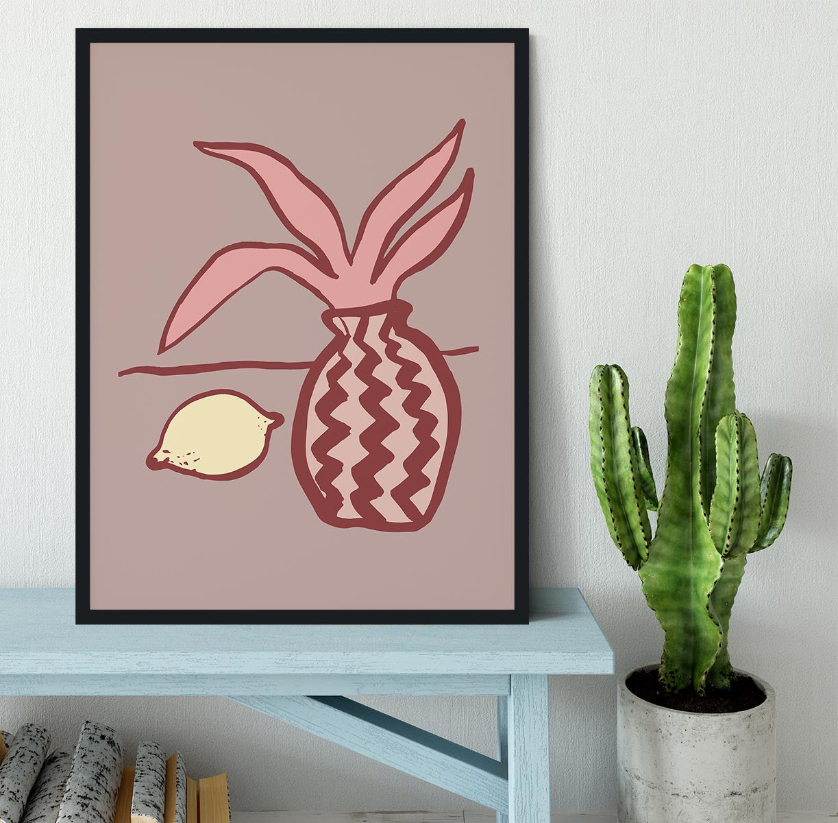 Pink Lemon Framed Print - Canvas Art Rocks - 2