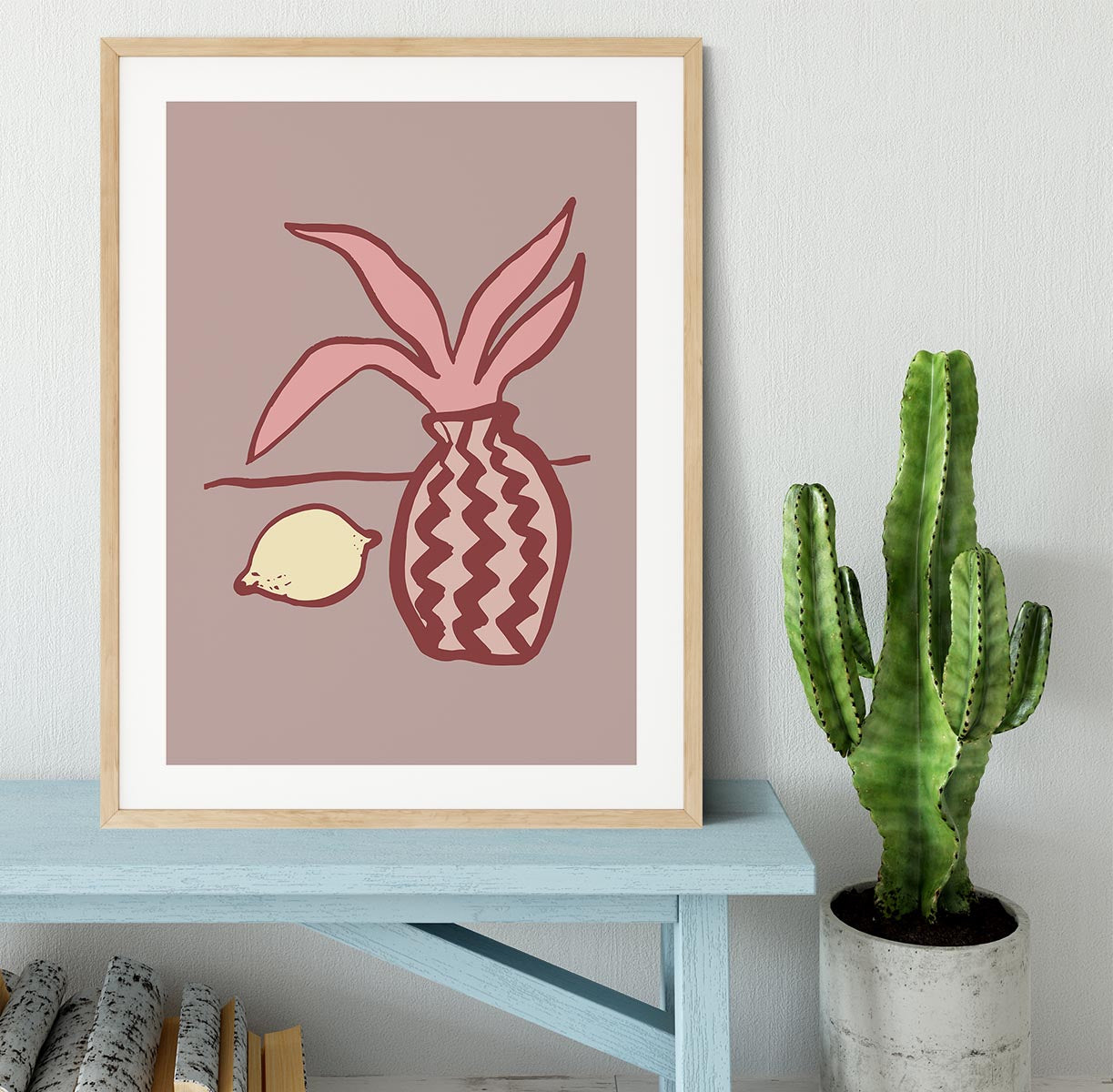 Pink Lemon Framed Print - Canvas Art Rocks - 3