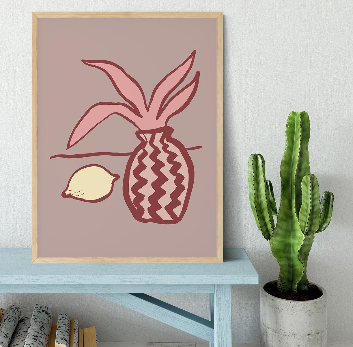 Pink Lemon Framed Print - Canvas Art Rocks - 4