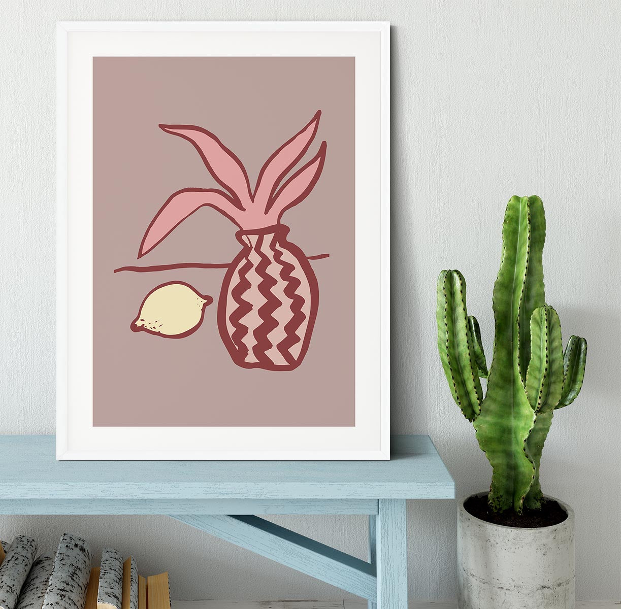 Pink Lemon Framed Print - Canvas Art Rocks - 5