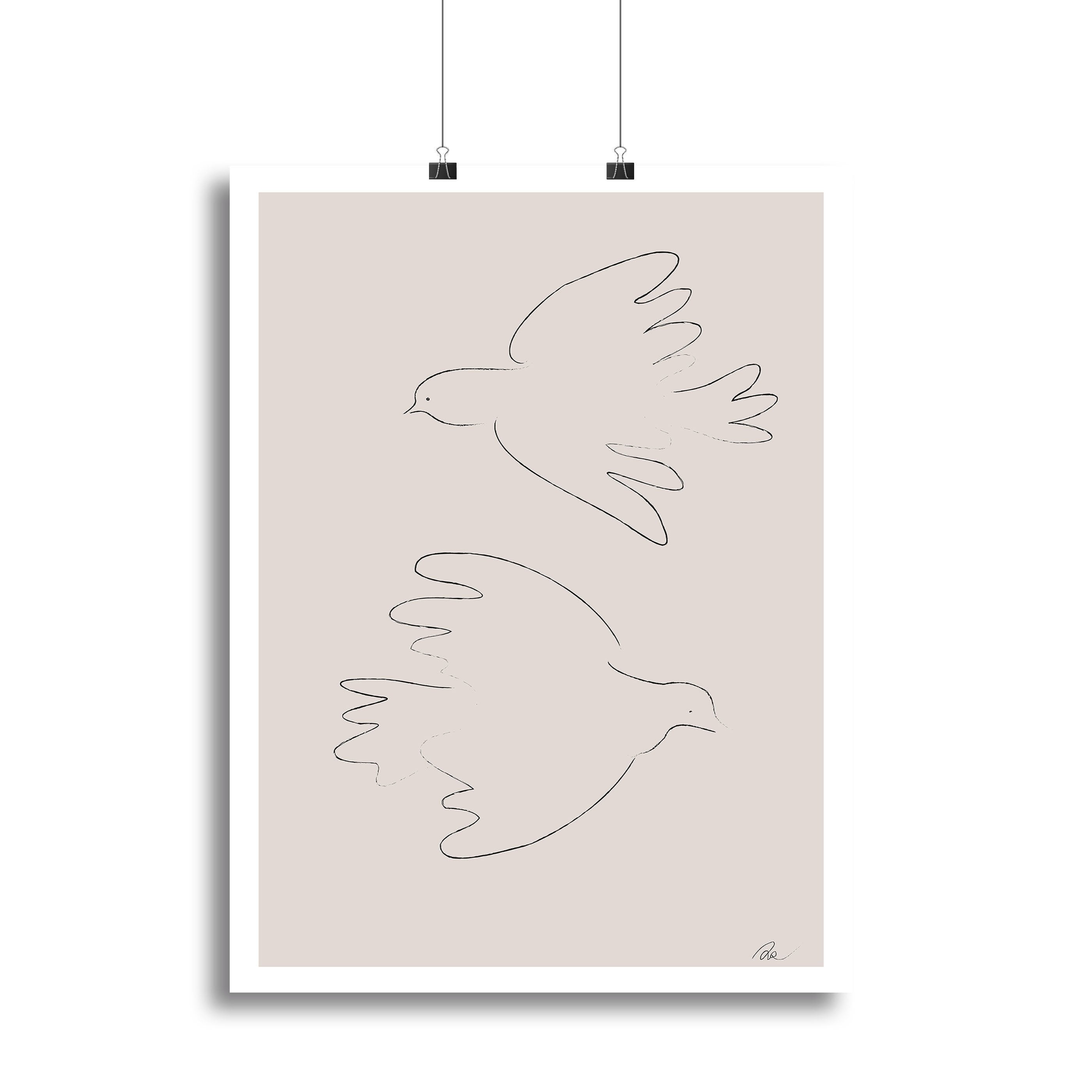 Two Doves Canvas Print or Poster - Canvas Art Rocks - 2