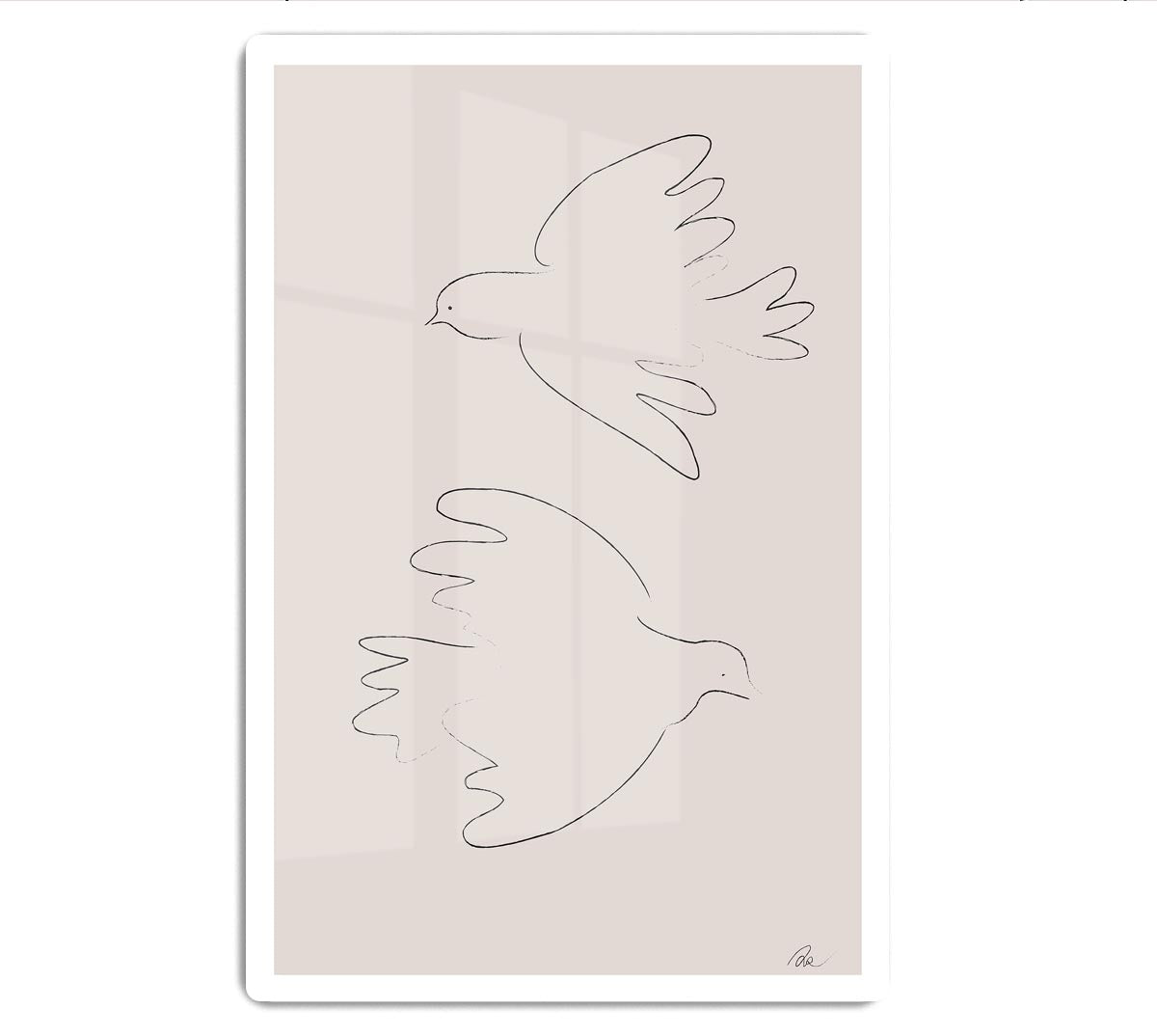 Two Doves HD Metal Print - Canvas Art Rocks - 1