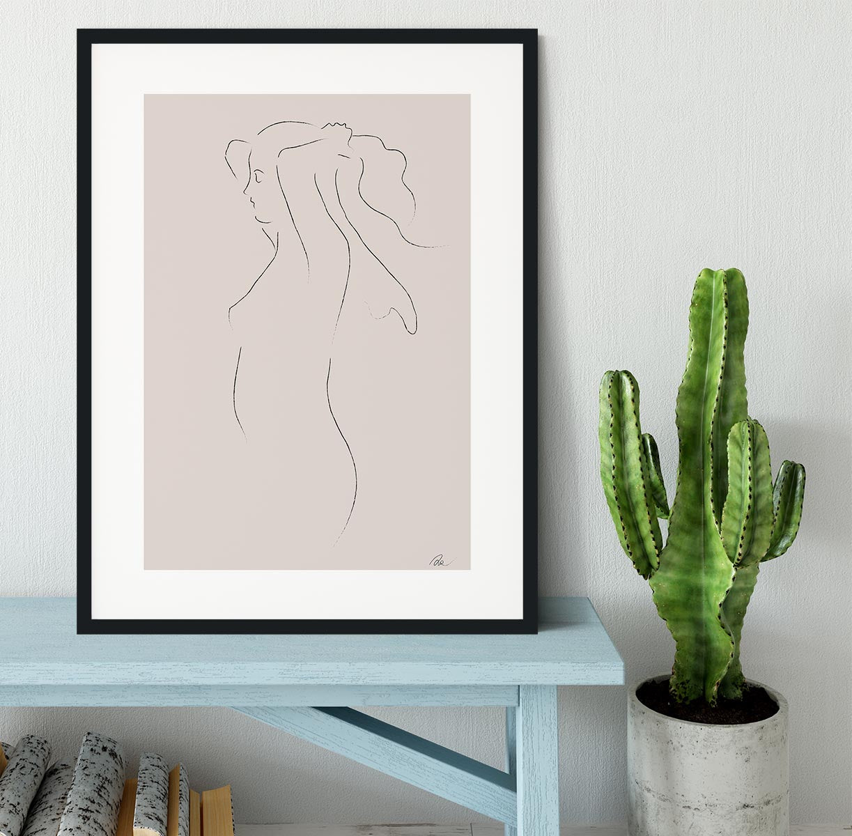 Woman Sketch Framed Print - Canvas Art Rocks - 1