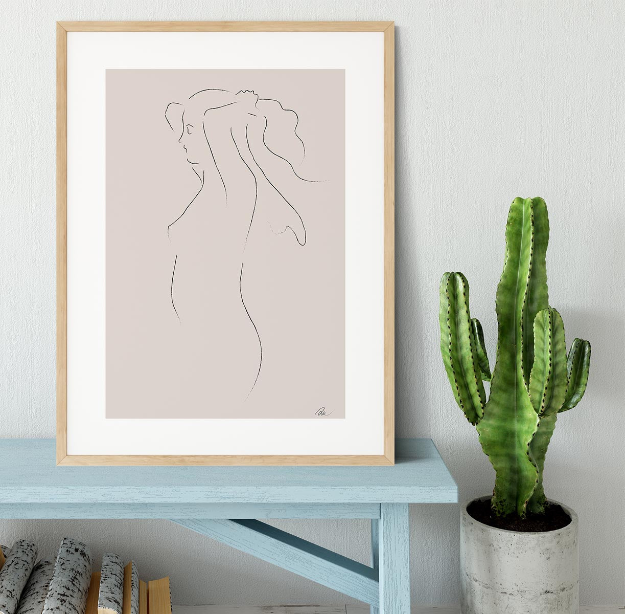 Woman Sketch Framed Print - Canvas Art Rocks - 3