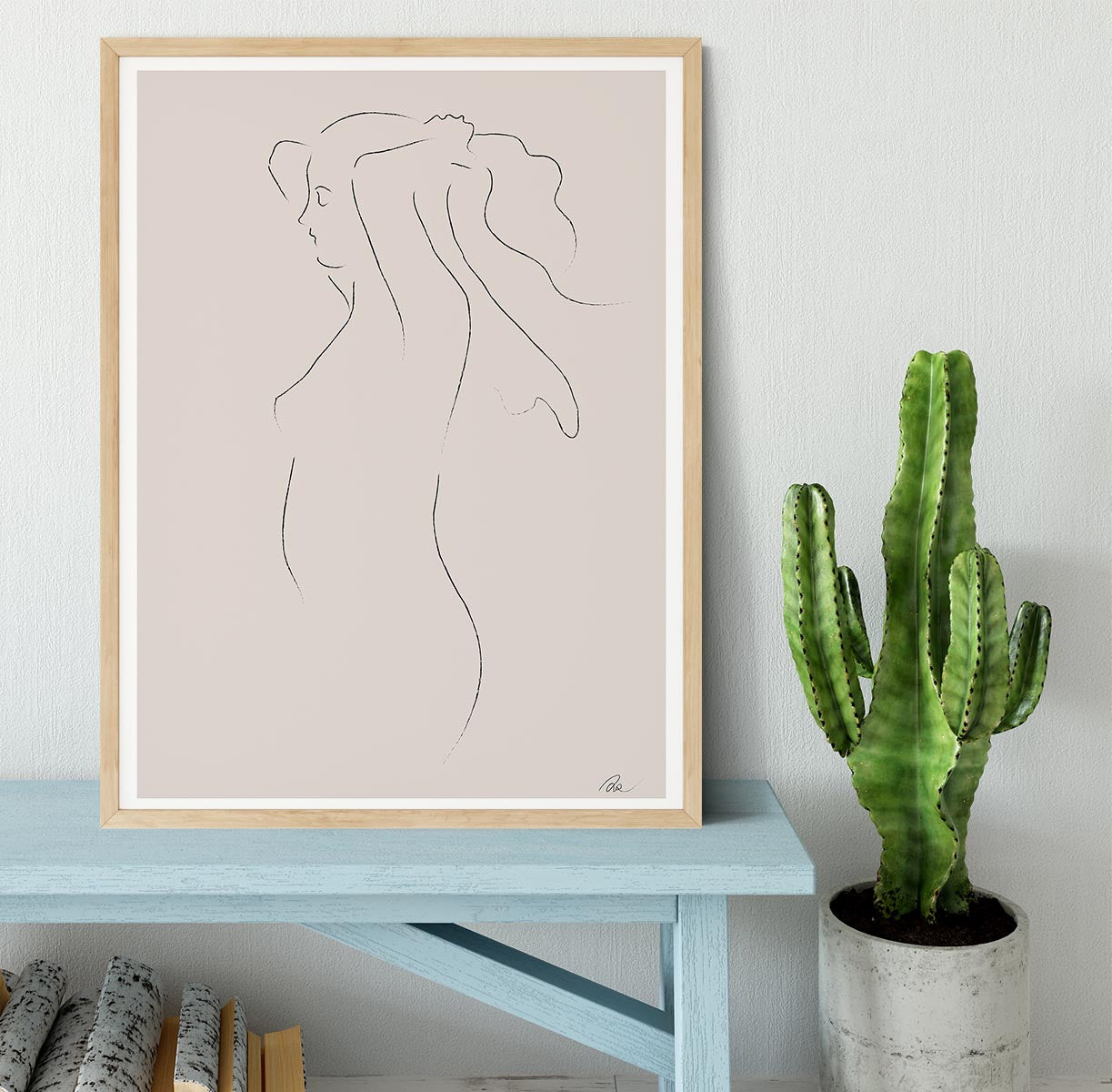 Woman Sketch Framed Print - Canvas Art Rocks - 4
