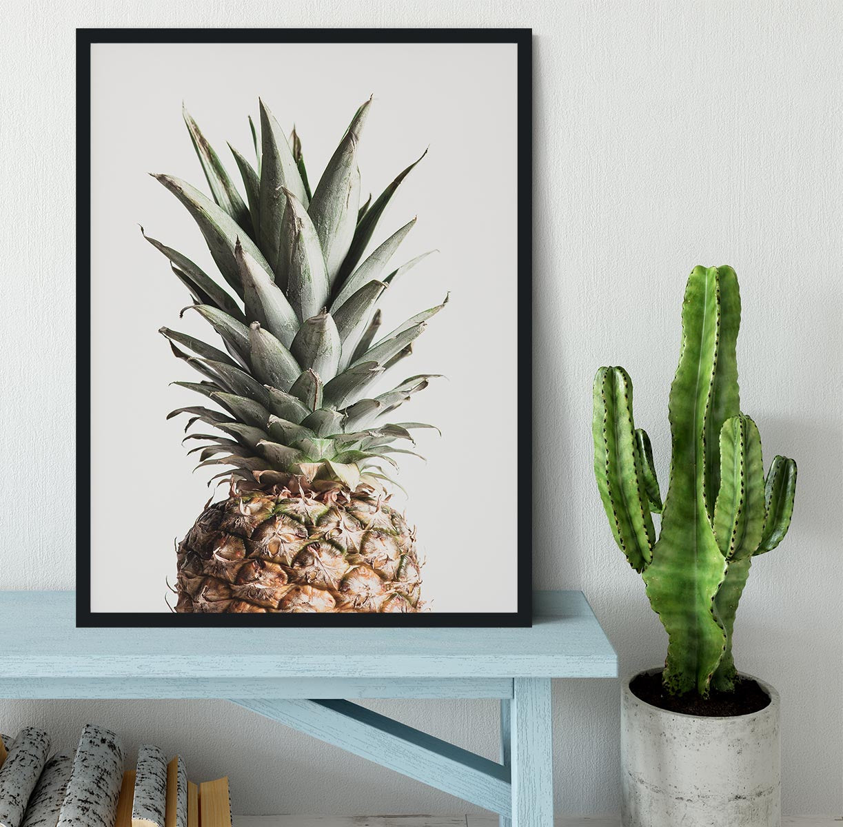 Pineapple Natural Framed Print - Canvas Art Rocks - 2