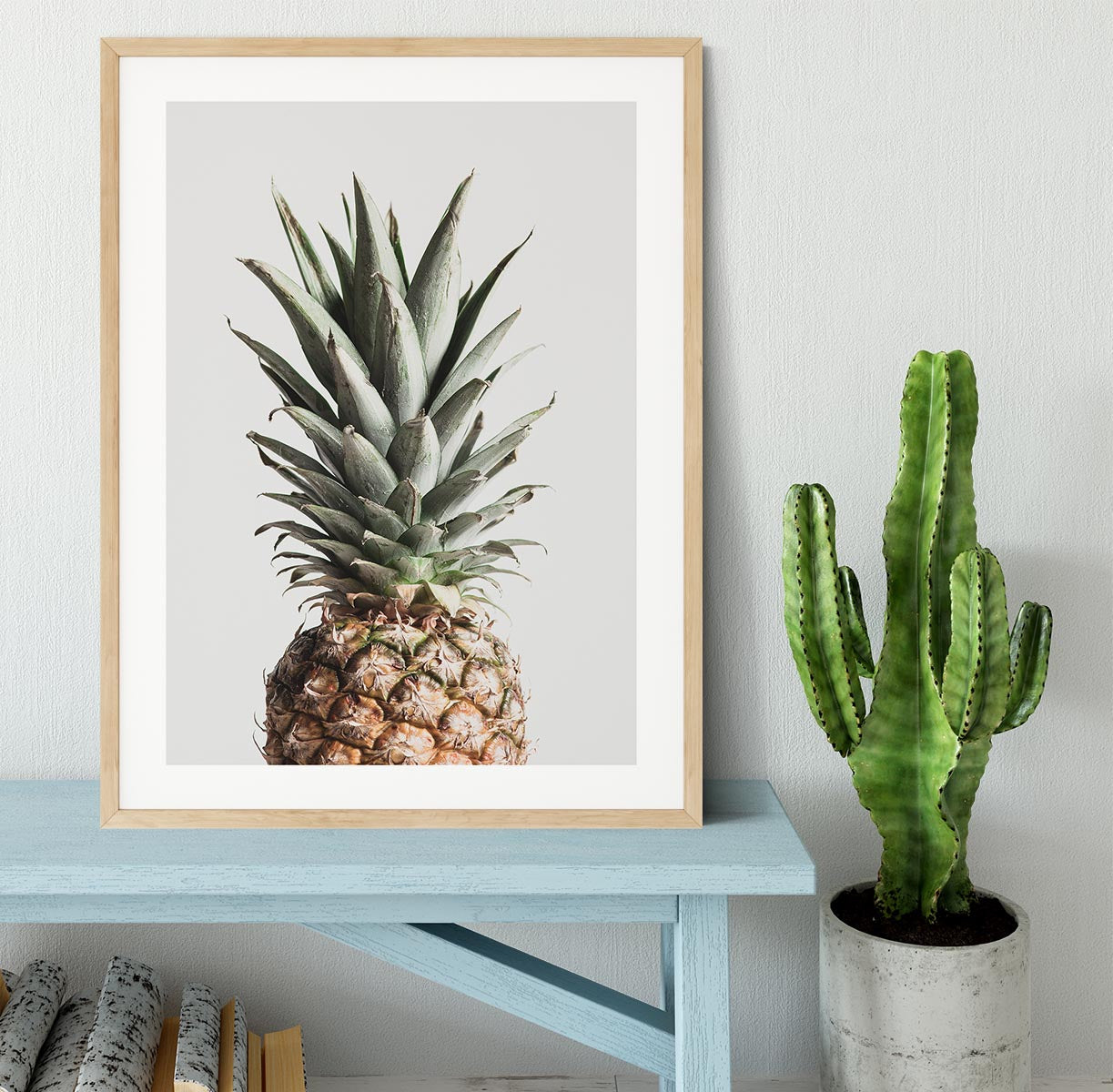 Pineapple Natural Framed Print - Canvas Art Rocks - 3