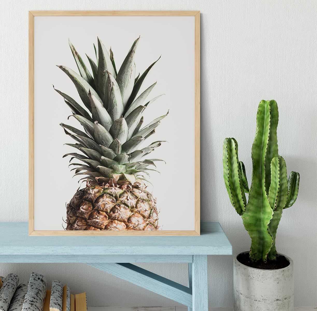 Pineapple Natural Framed Print - Canvas Art Rocks - 4