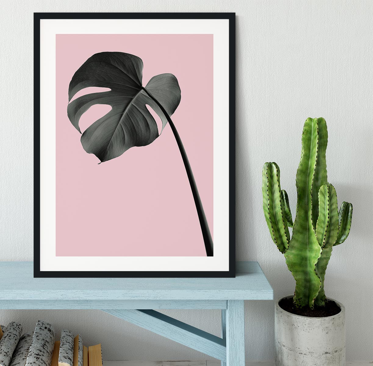 Monstera Pink No 02 Framed Print - Canvas Art Rocks - 1