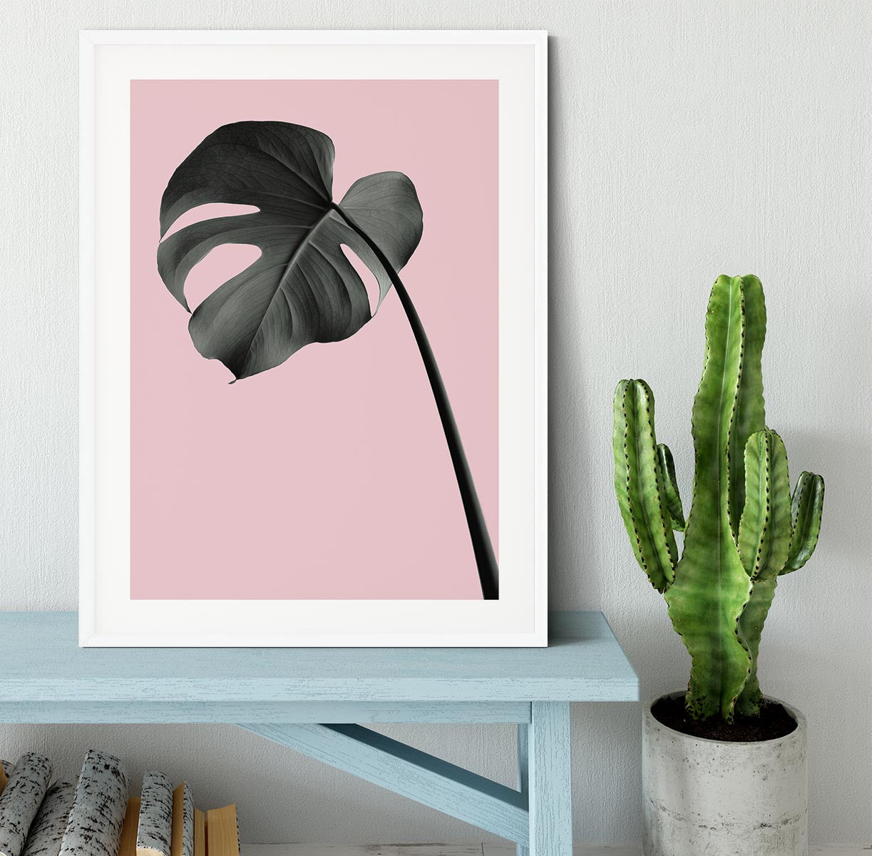 Monstera Pink No 02 Framed Print - Canvas Art Rocks - 5