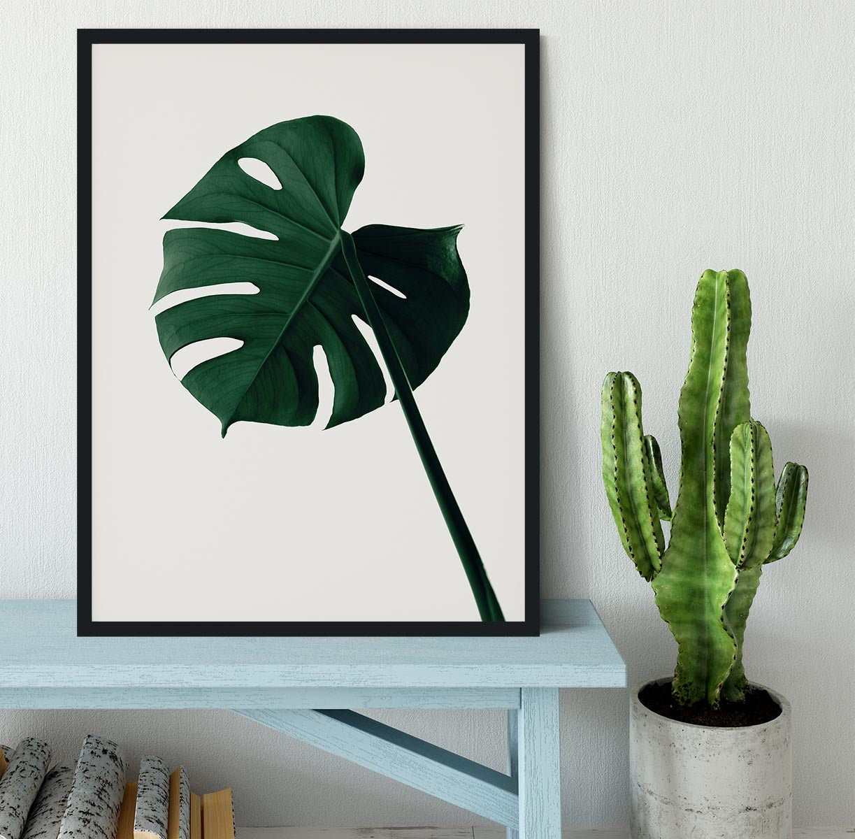 Monstera Natural 07 Framed Print - Canvas Art Rocks - 2