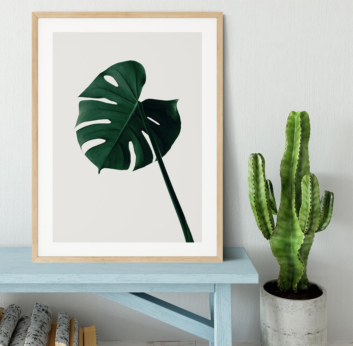 Monstera Natural 07 Framed Print - Canvas Art Rocks - 3