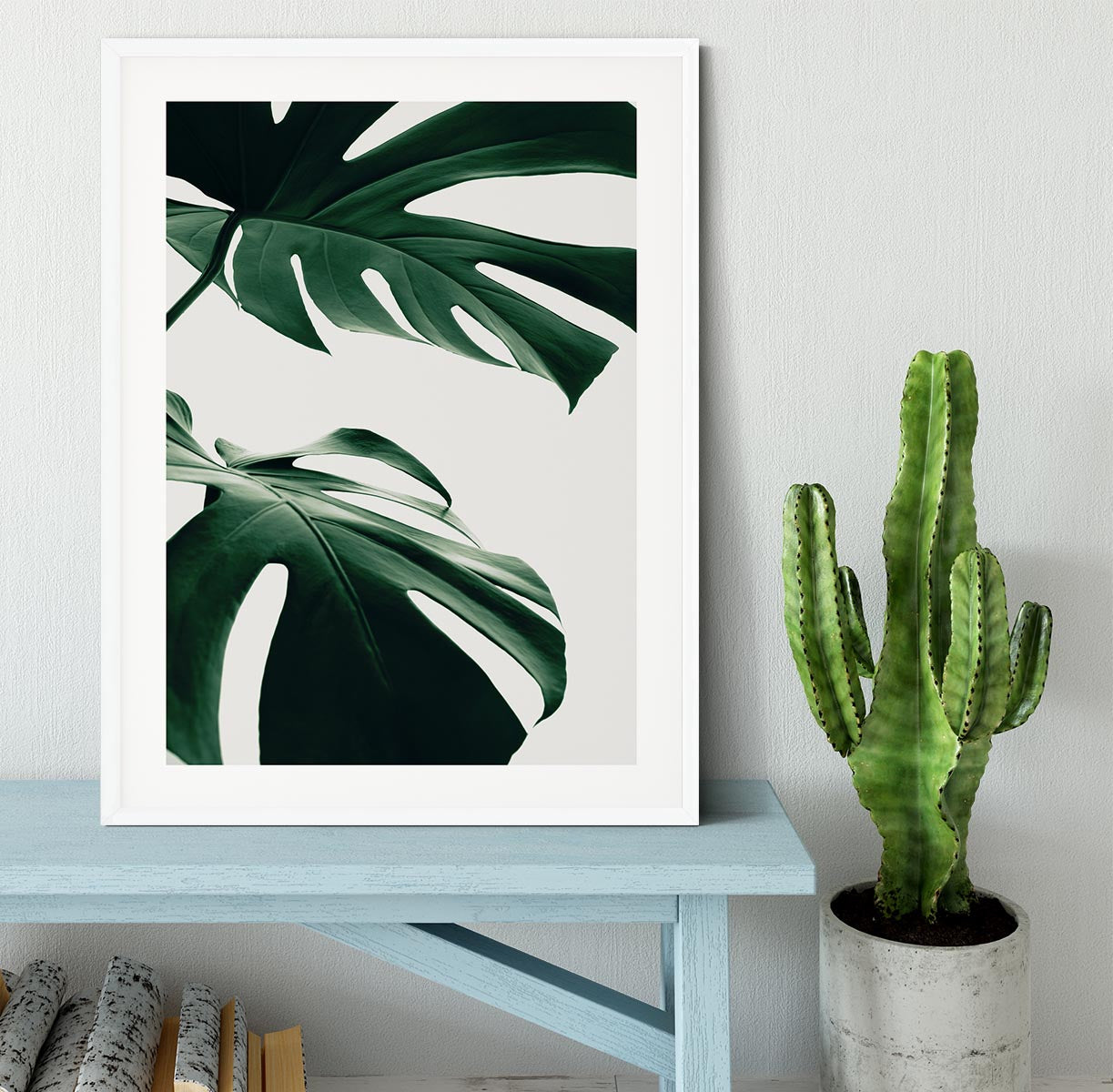 Monstera Natural 12 Framed Print - Canvas Art Rocks - 5