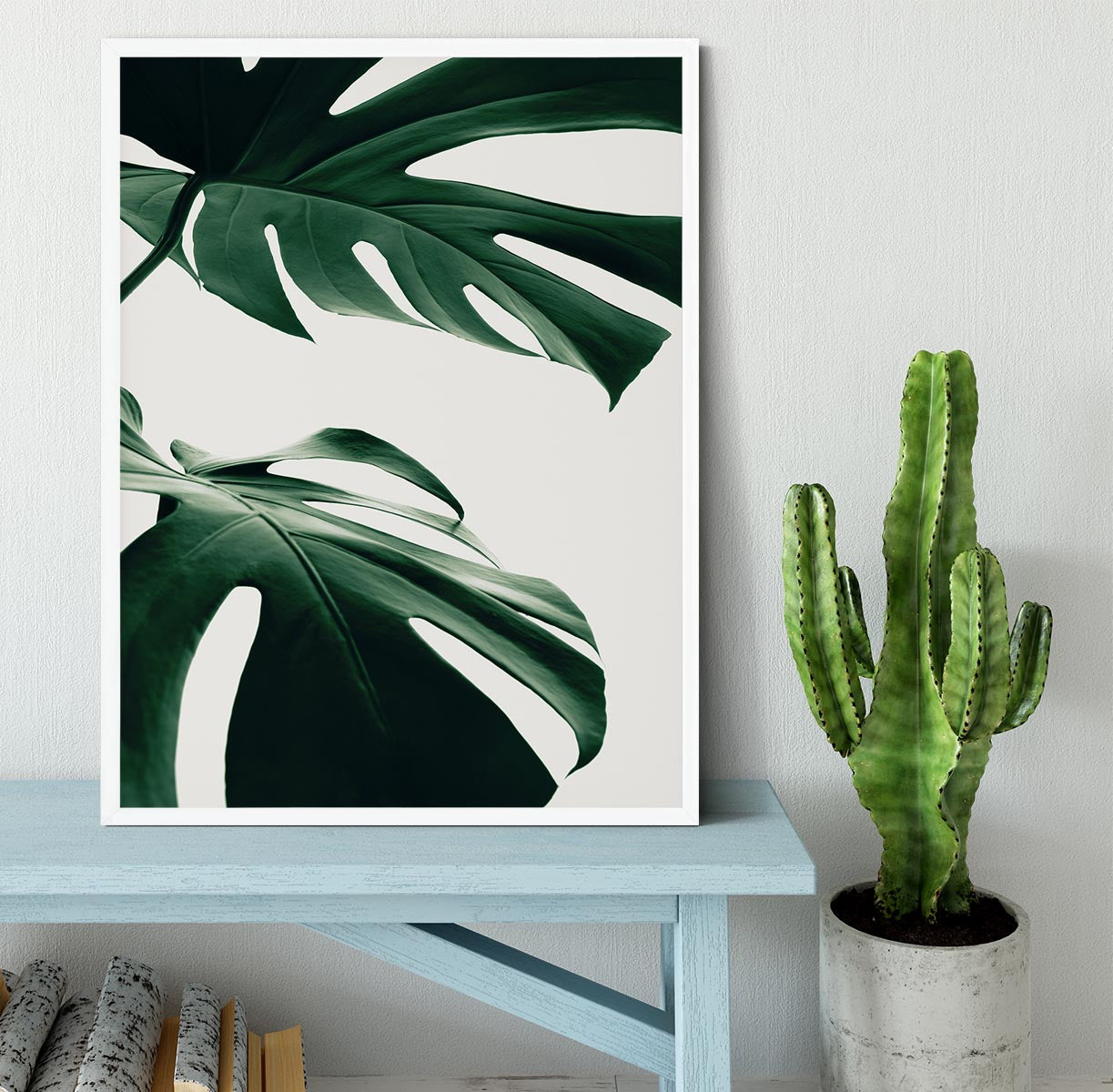 Monstera Natural 12 Framed Print - Canvas Art Rocks -6