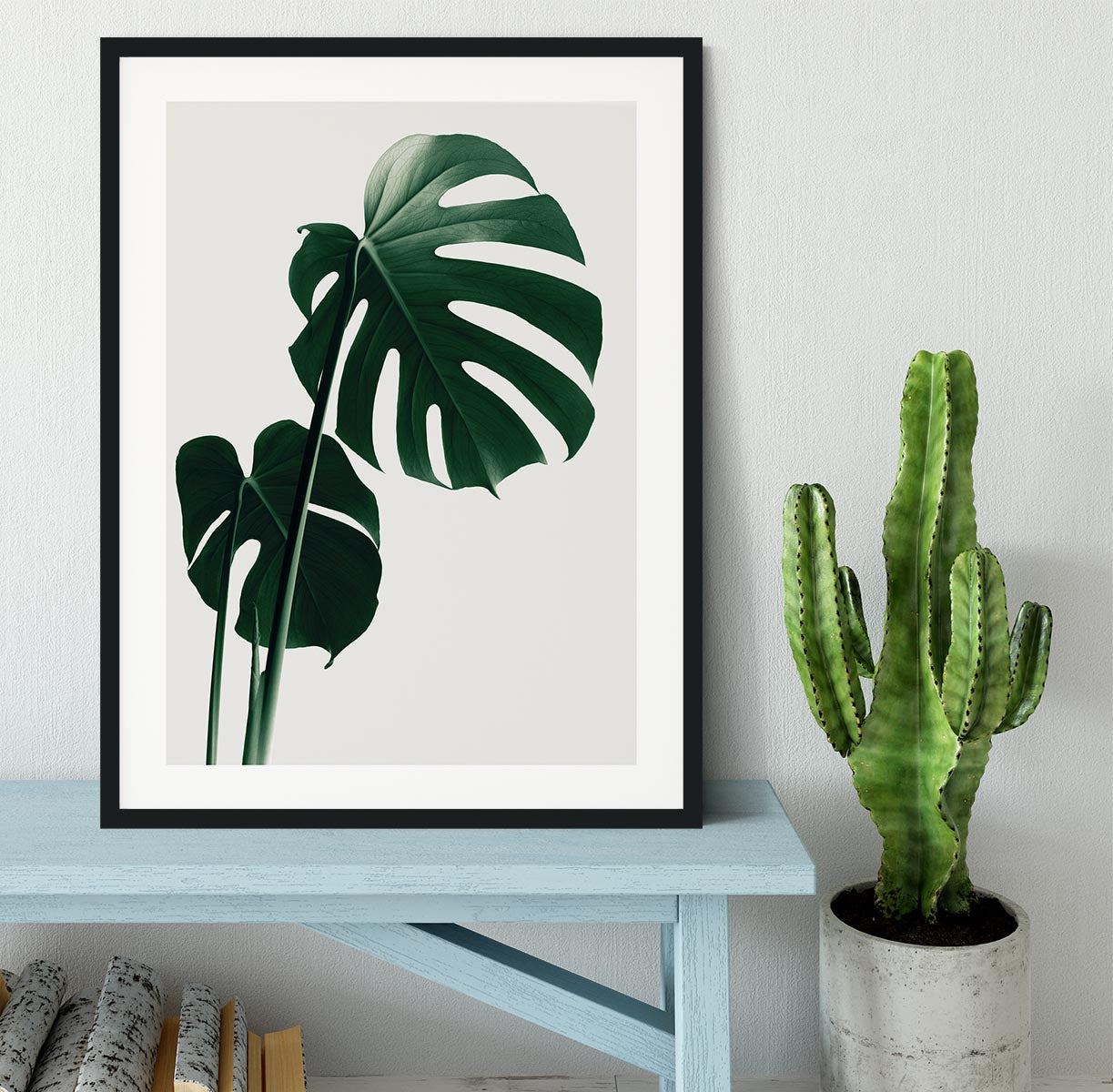 Monstera Natural 16 Framed Print - Canvas Art Rocks - 1