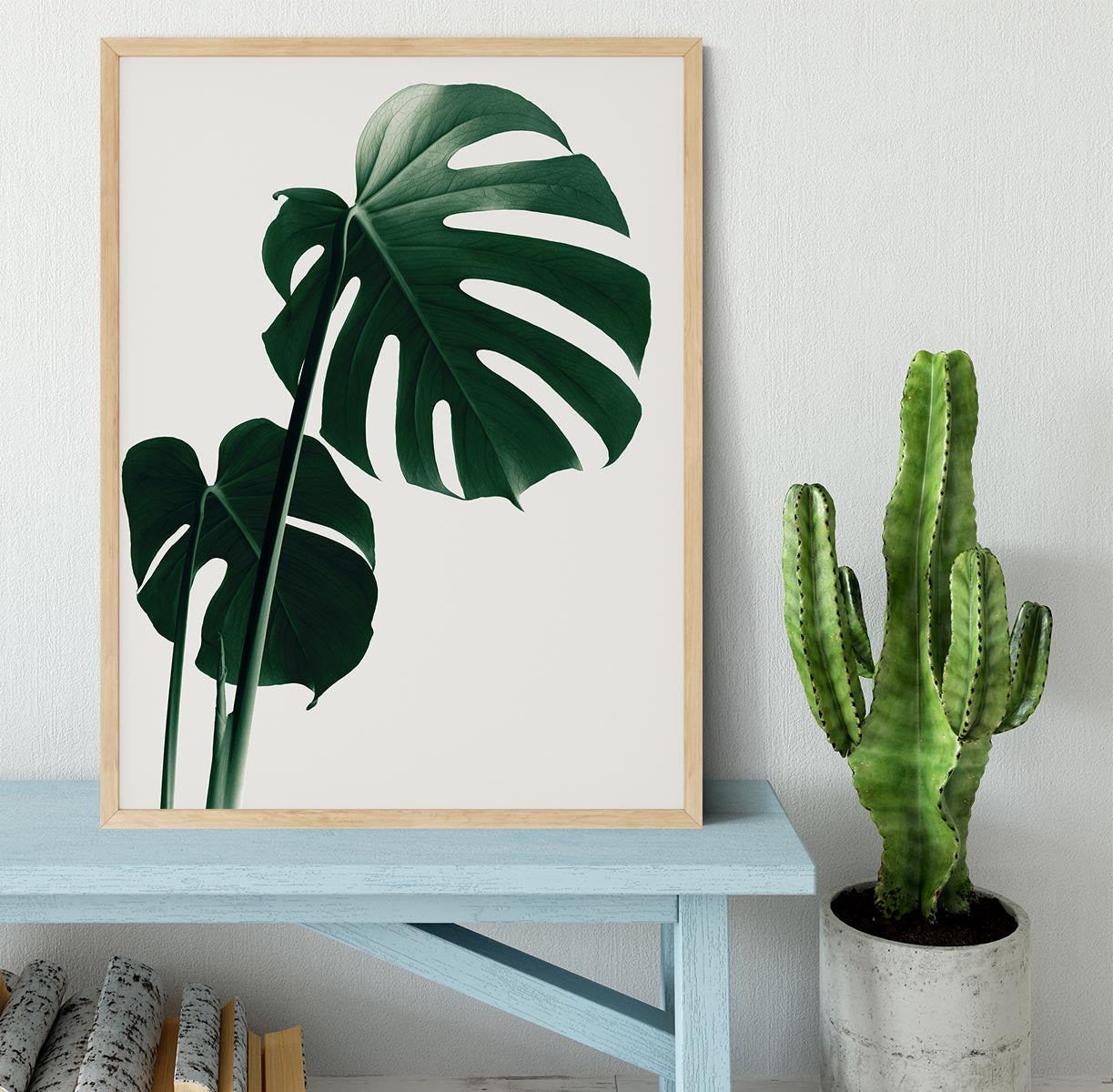 Monstera Natural 16 Framed Print - Canvas Art Rocks - 4