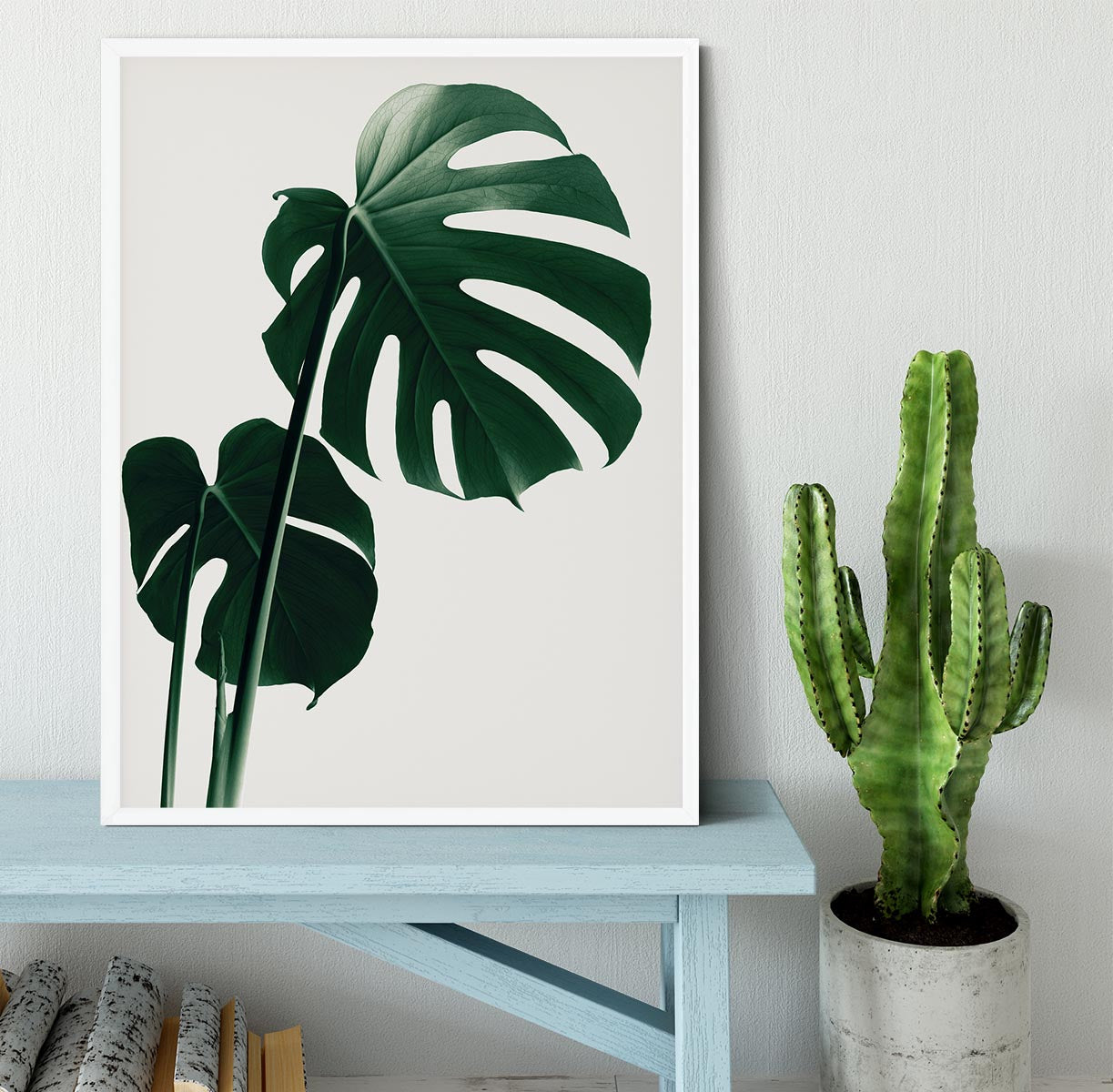 Monstera Natural 16 Framed Print - Canvas Art Rocks -6