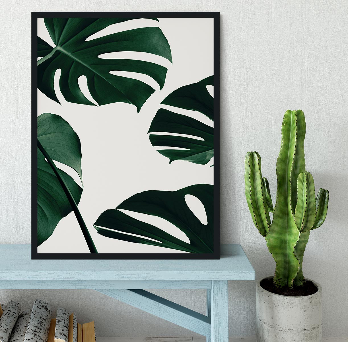 Monstera Natural 20 Framed Print - Canvas Art Rocks - 2