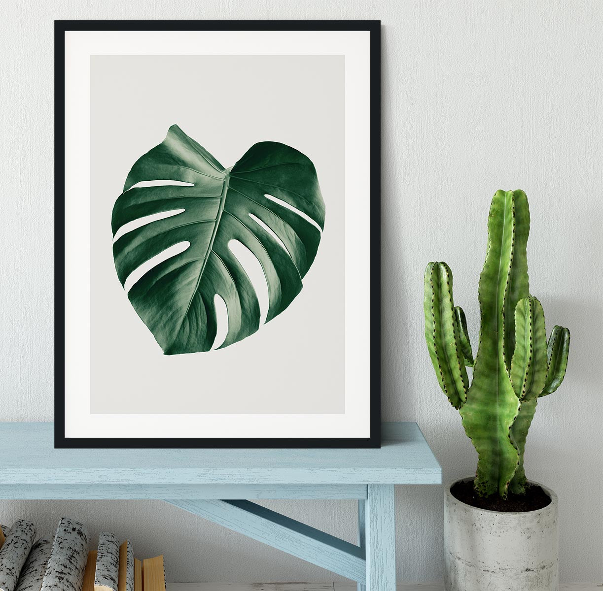 Monstera Natural 23 Framed Print - Canvas Art Rocks - 1