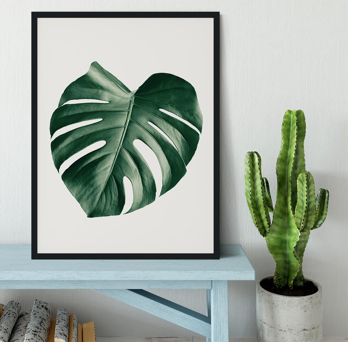 Monstera Natural 23 Framed Print - Canvas Art Rocks - 2