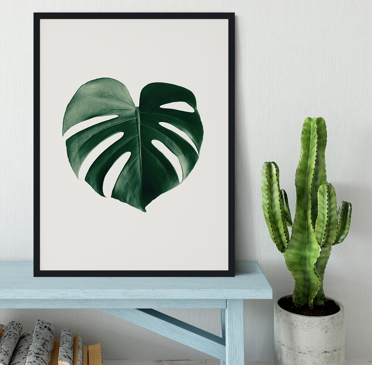 Monstera Natural 24 Framed Print - Canvas Art Rocks - 2