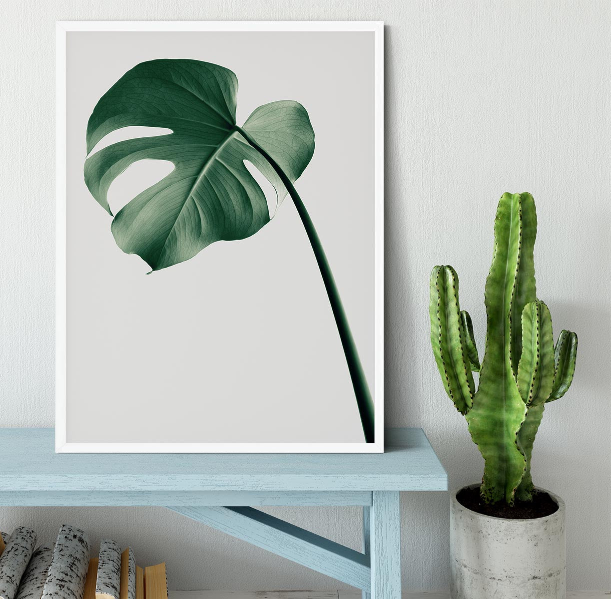 Monstera Natural 36 Framed Print - Canvas Art Rocks -6