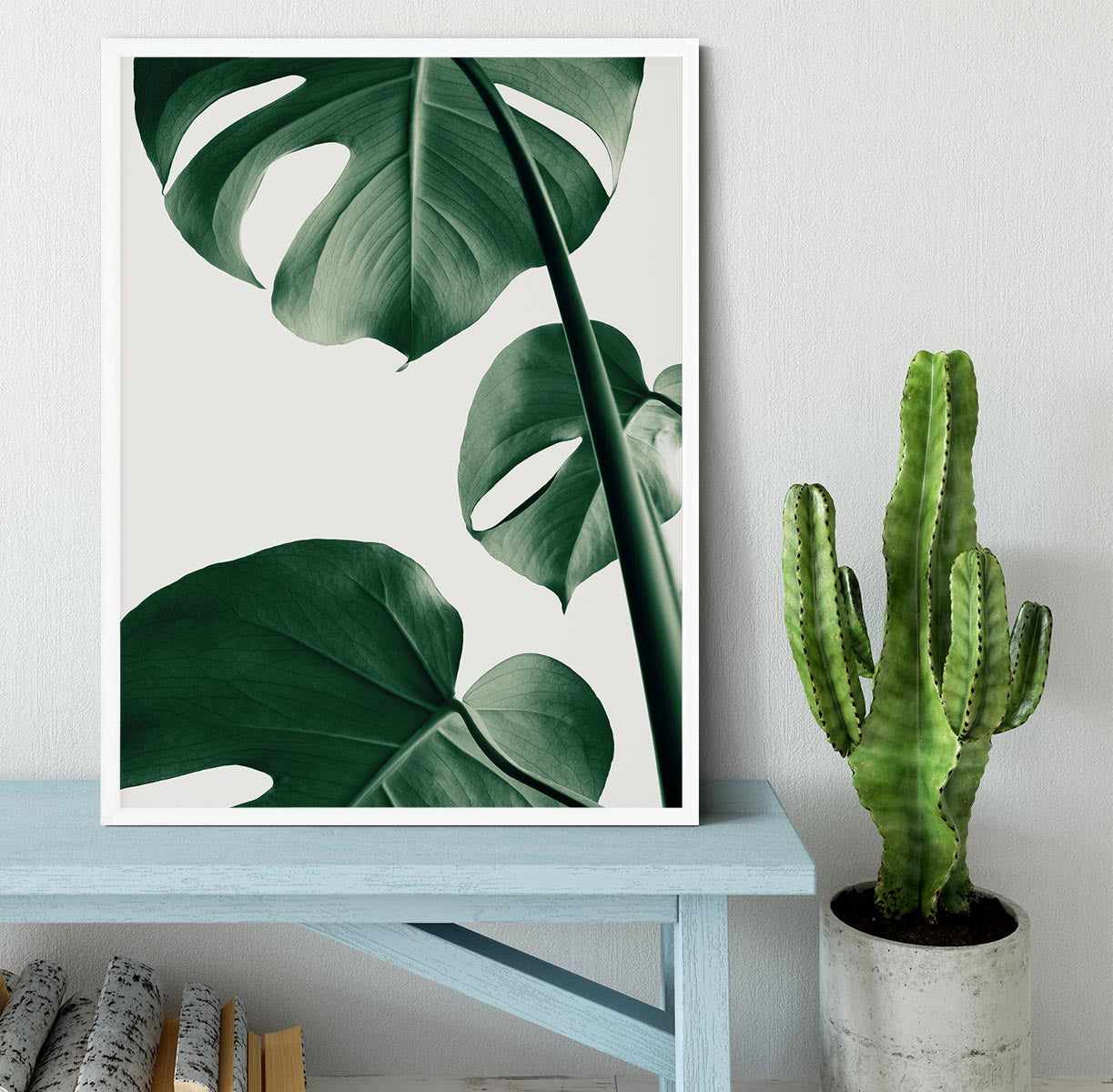 Monstera Natural 37 Framed Print - Canvas Art Rocks -6