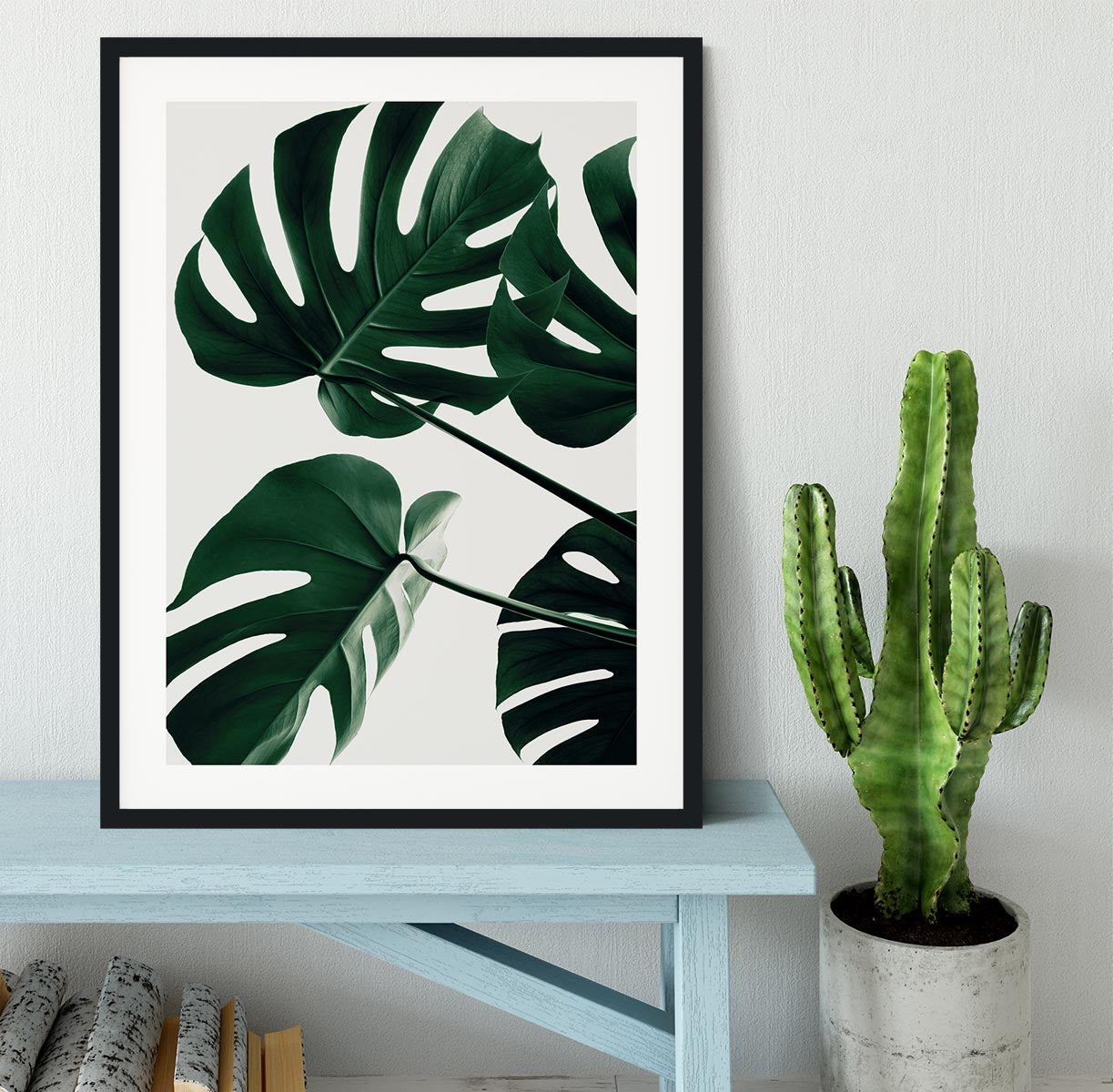 Monstera Natural 43 Framed Print - Canvas Art Rocks - 1