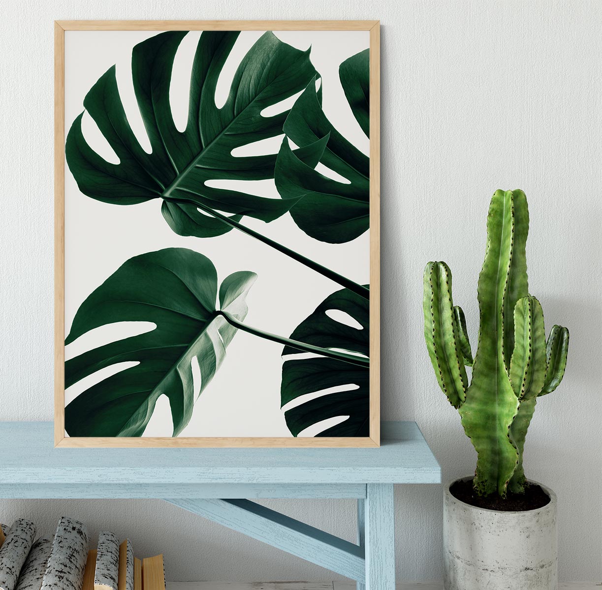 Monstera Natural 43 Framed Print - Canvas Art Rocks - 4