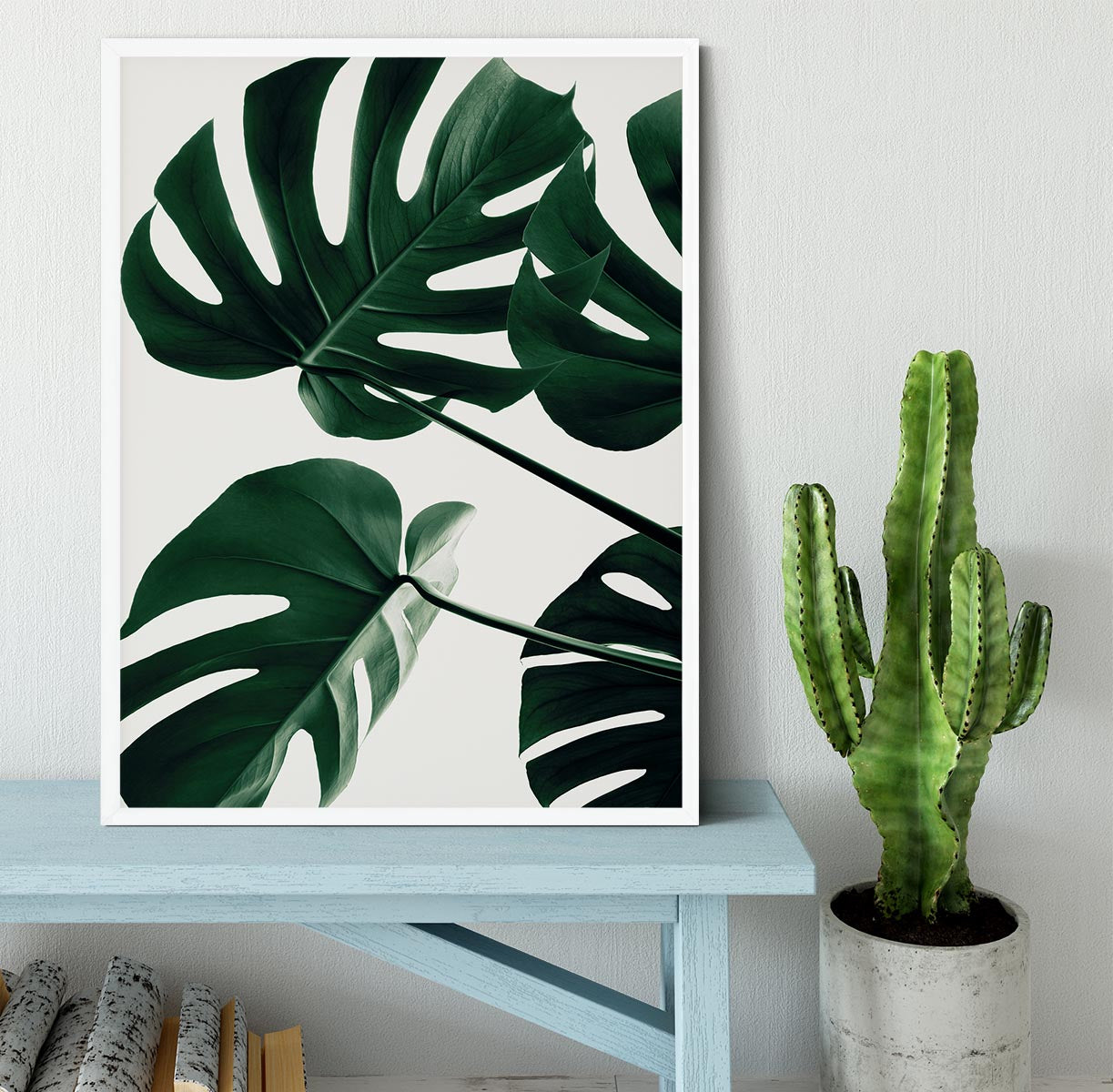 Monstera Natural 43 Framed Print - Canvas Art Rocks -6