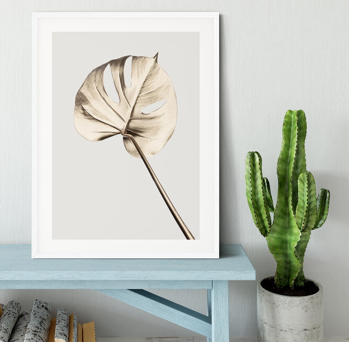 Monstera Gold 05 Framed Print - Canvas Art Rocks - 5