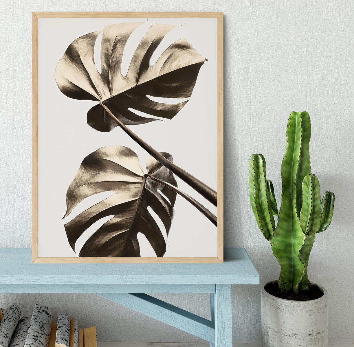 Monstera Gold 08 Framed Print - Canvas Art Rocks - 4