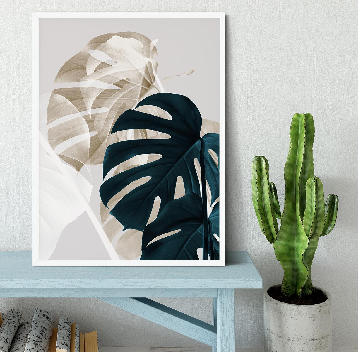 Monstera Creative 05 Framed Print - Canvas Art Rocks -6