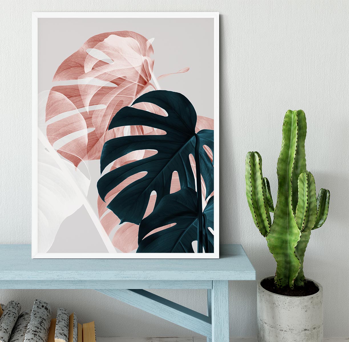 Monstera Creative 09 Framed Print - Canvas Art Rocks -6