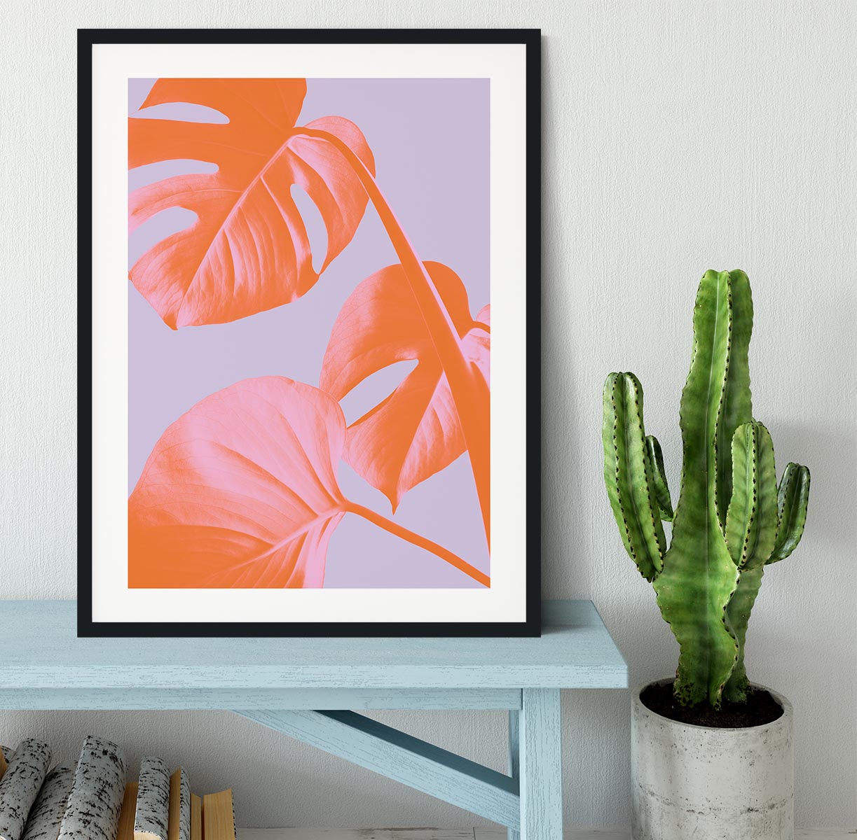 Monstera Purple 03 Framed Print - Canvas Art Rocks - 1