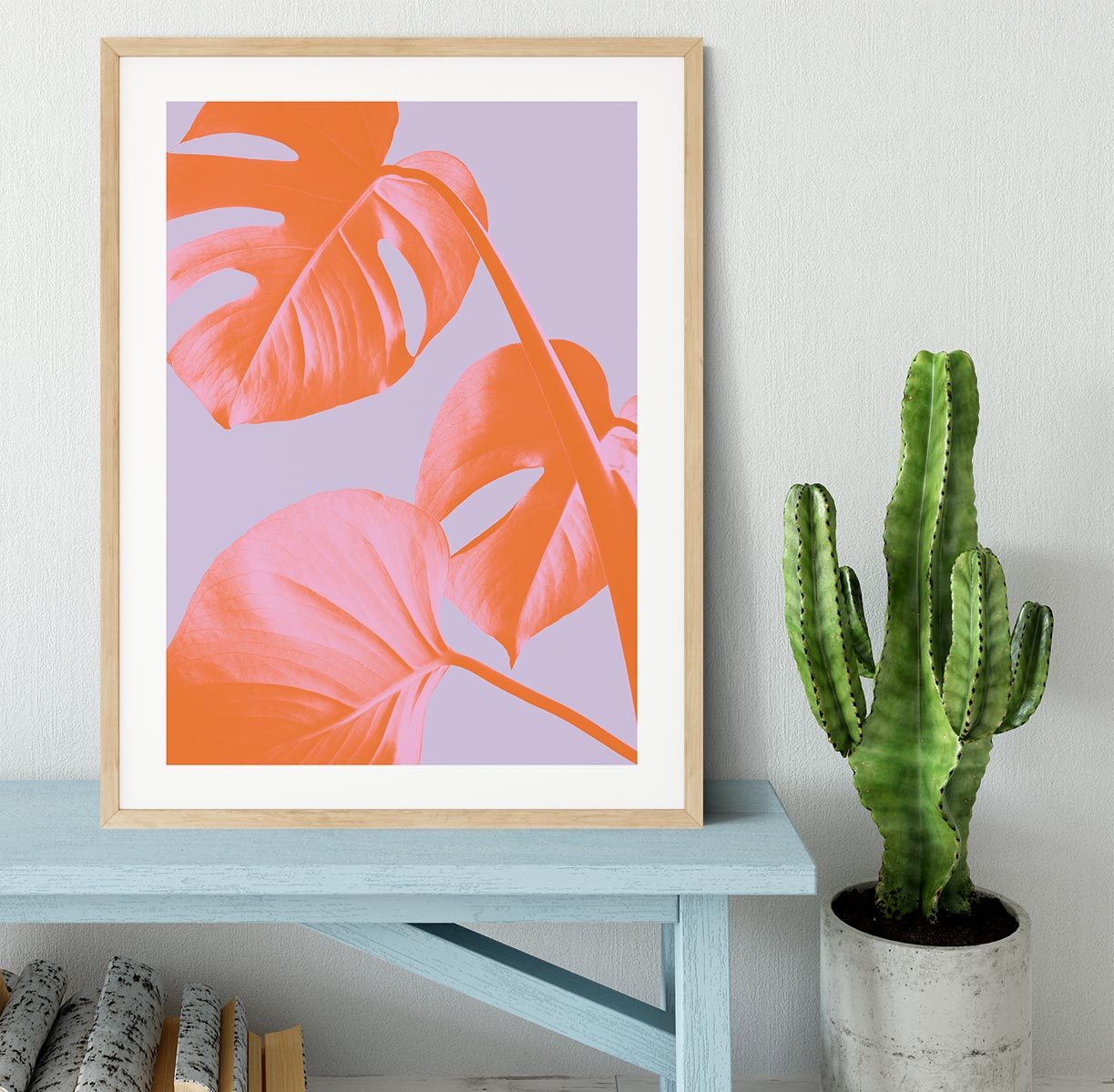 Monstera Purple 03 Framed Print - Canvas Art Rocks - 3