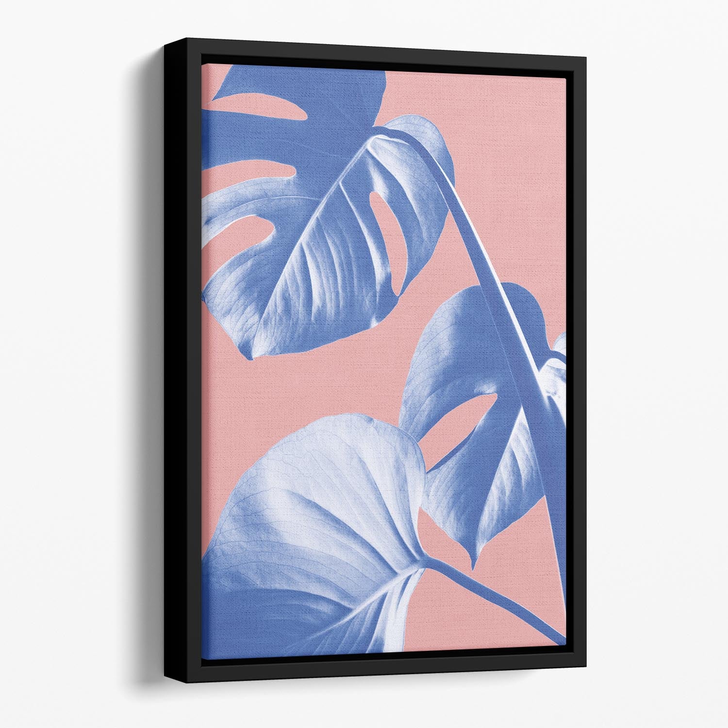 Monstera Purple 05 Floating Framed Canvas - Canvas Art Rocks - 1