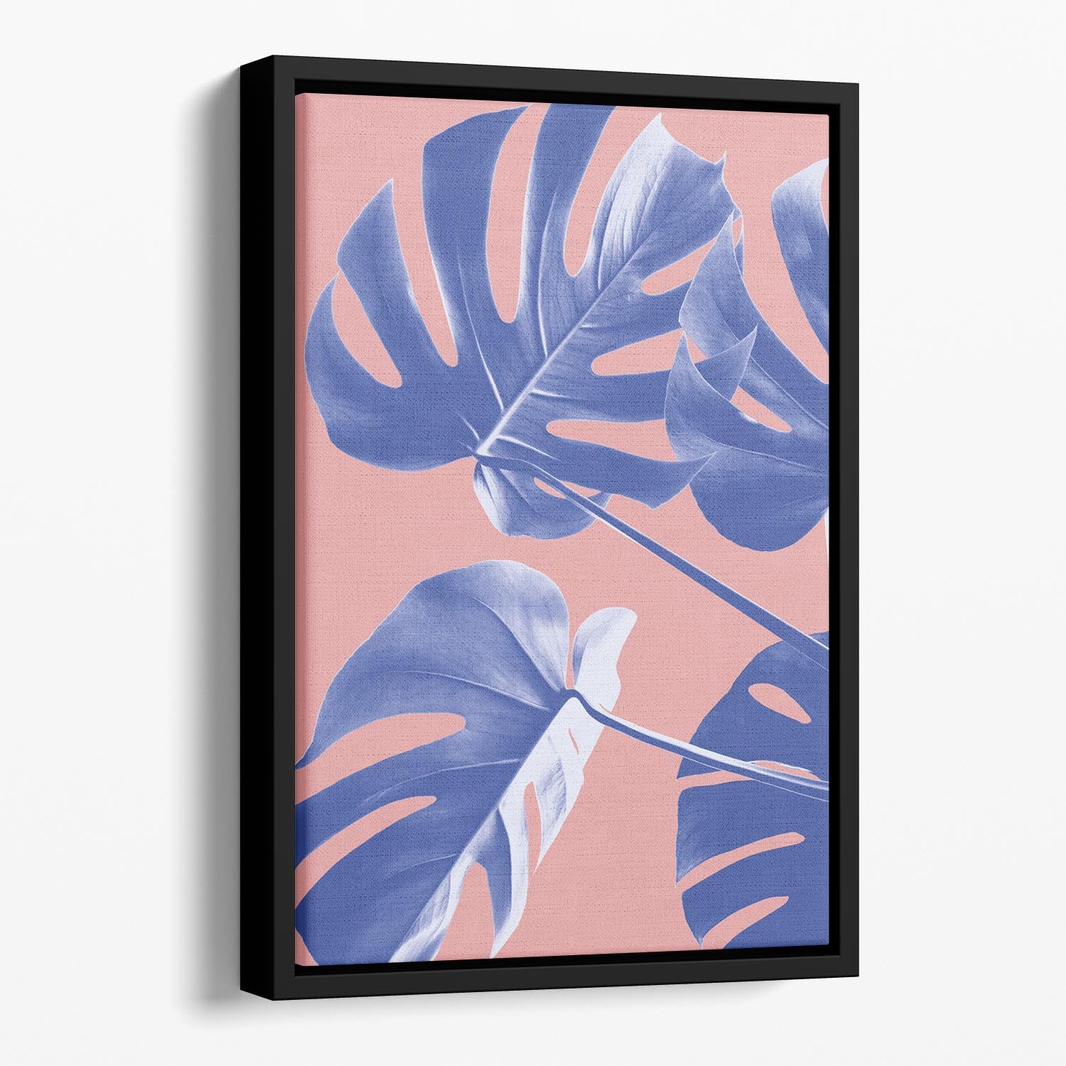 Monstera Purple 06 Floating Framed Canvas - Canvas Art Rocks - 1