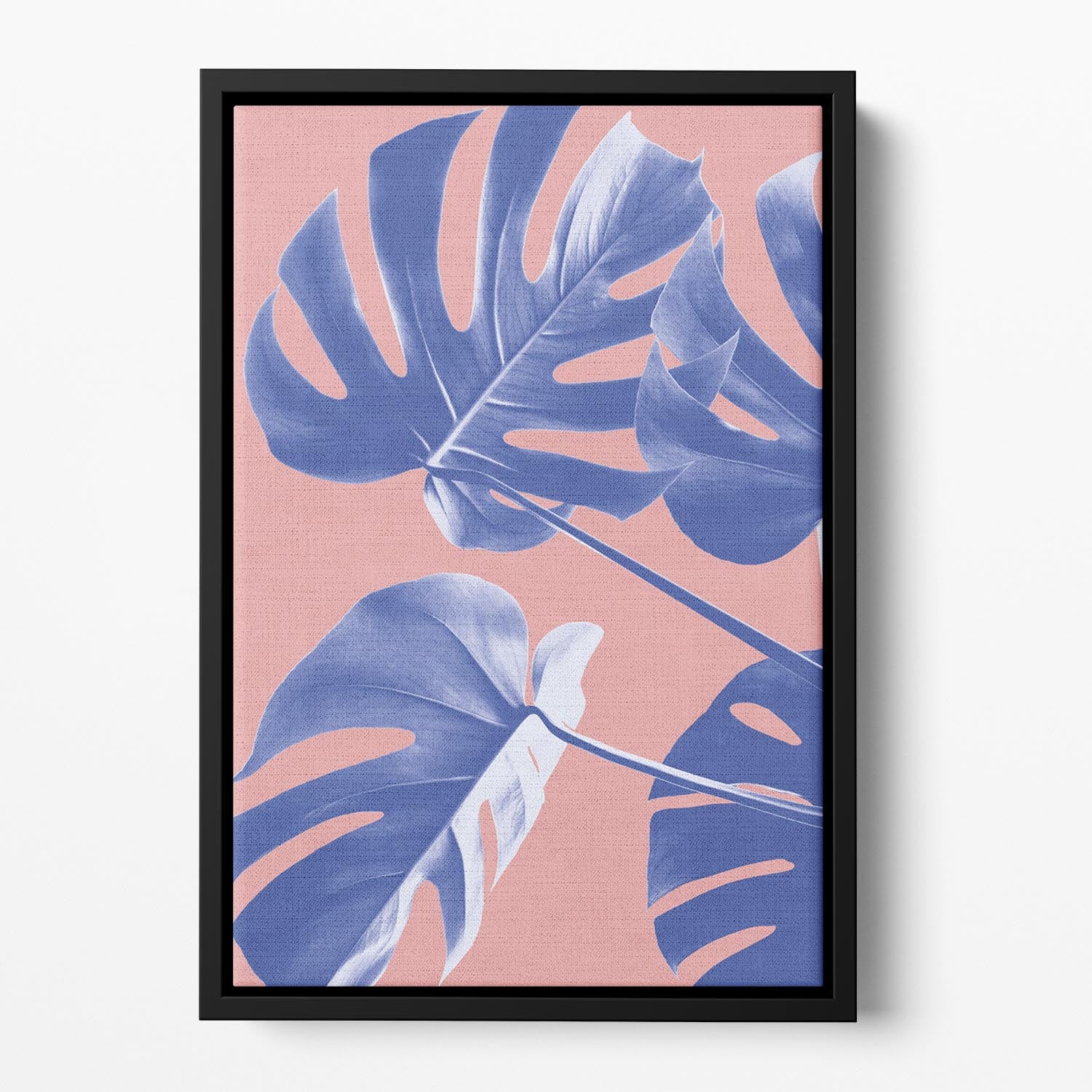 Monstera Purple 06 Floating Framed Canvas - Canvas Art Rocks - 2