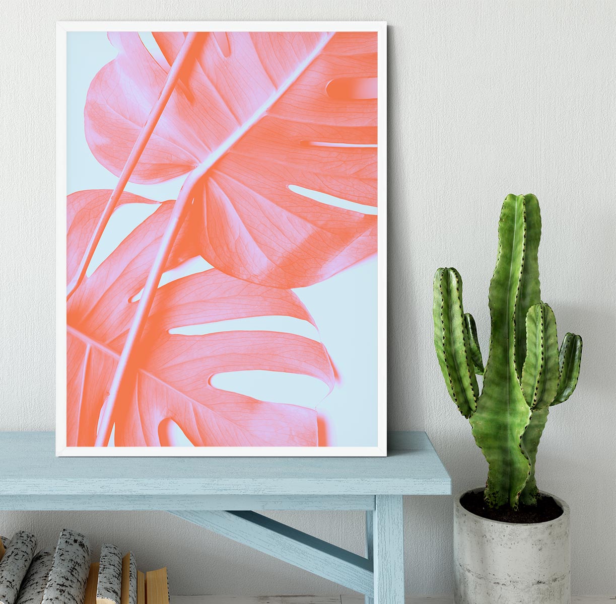 Monstera Orange 04 Framed Print - Canvas Art Rocks -6