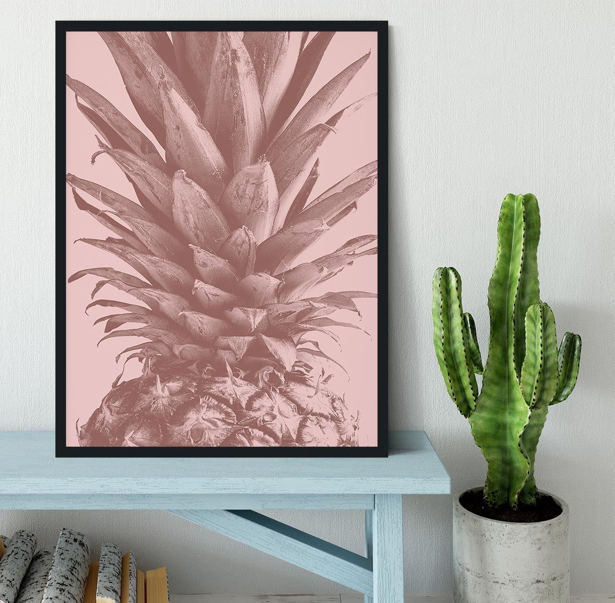 Pineapple Close Up 01 Framed Print - Canvas Art Rocks - 2