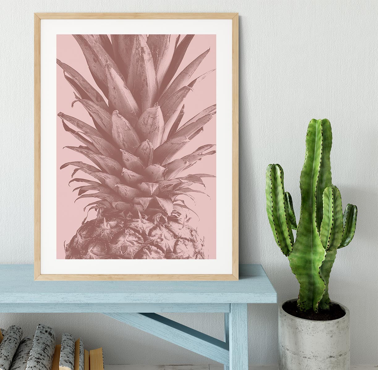 Pineapple Close Up 01 Framed Print - Canvas Art Rocks - 3