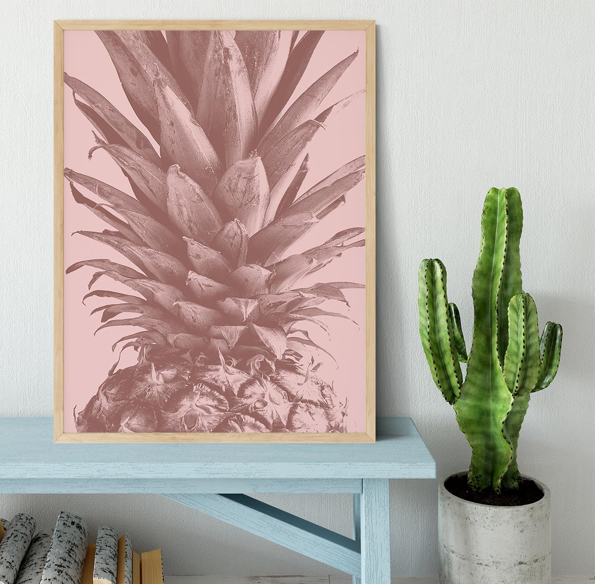 Pineapple Close Up 01 Framed Print - Canvas Art Rocks - 4