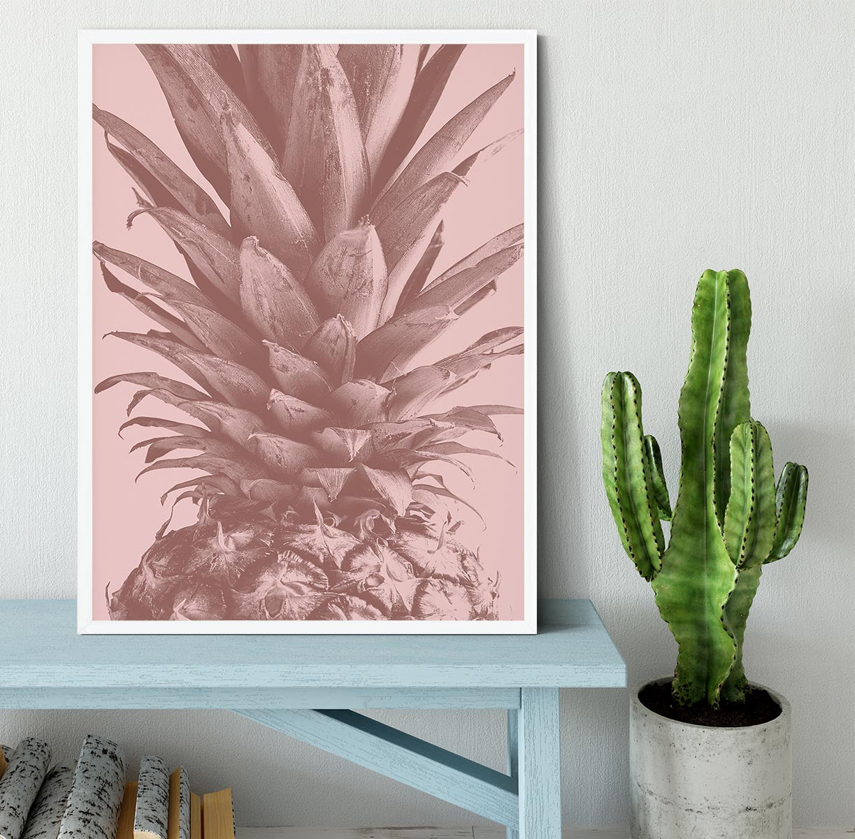Pineapple Close Up 01 Framed Print - Canvas Art Rocks -6